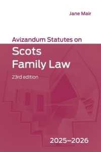 Avizandum Statutes on Scots Family Law : 2025-2026, 23rd edition (Avizandum Statutes)