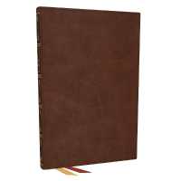 NKJV, Thinline Bible, Large Print, Brown Leathersoft, Red Letter, Comfort Print : Holy Bible, New King James Version