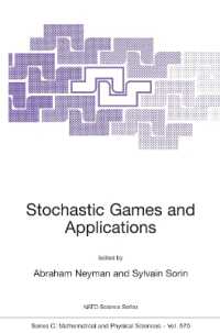 確率ゲームとその応用（会議録）<br>Stochastic Games and Applications (NATO Science Series, 570)