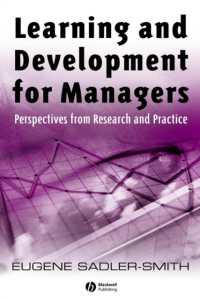 経営者のための学習と能力開発<br>Learning and Development for Managers : Perspectives from Research and Practice