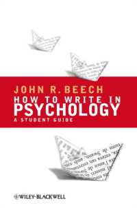 心理学論文作法：学習ガイド<br>How to Write in Psychology : A Student Guide