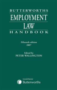 バタワース英国労働法ハンドブック（第１５版）<br>Butterworths Employment Handbook （15TH）