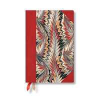 Paperblanks 2024-2025 Weekly Planner Rubedo Cockerell Marbled Paper 18-Month Mini Horizontal Elastic Band 208 Pg 80 GSM