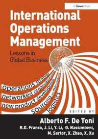 国際オペレーション管理<br>International Operations Management : Lessons in Global Business