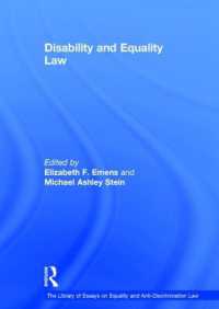 障害と平等法<br>Disability and Equality Law (The Library of Essays on Equality and Anti-discrimination Law)