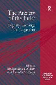 The Anxiety of the Jurist : Legality, Exchange and Judgement (Critical Studies in Jurisprudence)