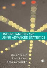 上級統計学の理解と利用<br>Understanding and Using Advanced Statistics : A Practical Guide for Students