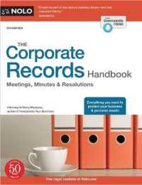 The Corporate Records Handbook : Meetings, Minutes & Resolutions （9TH）