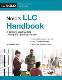 Nolo's LLC Handbook : A Complete Legal Guide to Creating and Operating Your LLC