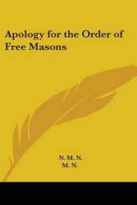 Apology for the Order of Free Masons