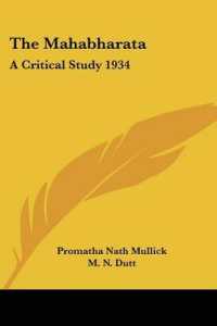 The Mahabharata : A Critical Study 1934