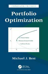 ポートフォリオ最適化<br>Portfolio Optimization (Chapman and Hall/crc Financial Mathematics Series)