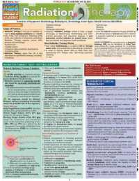 Radiation Therapy : Quickstudy Laminated Reference Guide (Quickstudy: Academic)