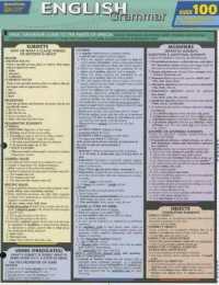 English Grammar (Quick Study: Quizzer)