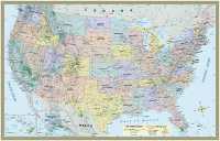 U.S. Map Poster (32 X 50 Inches) - Laminated : - a Quickstudy Reference