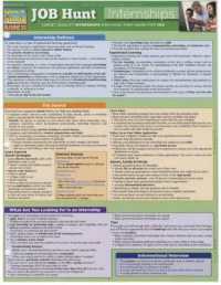 Job Hunt: Internships : A Quickstudy Laminated Reference