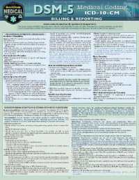 DSM 5 Medical Coding