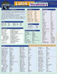 Latin Vocabulary : a QuickStudy Laminated Reference Guide