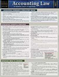 Accounting Law for Students, Lawyers & Legal Firms : A Quickstudy Laminated Reference Guide （First Edition, New）