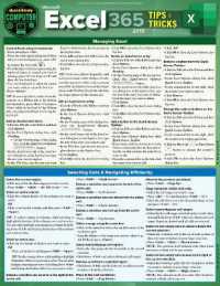 Microsoft Excel 365 Tips & Tricks - 2019 : A Quickstudy Laminated Software Reference Guide （First Edition, New）