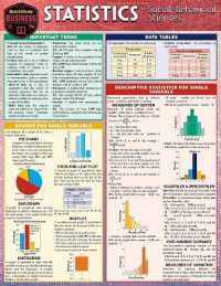 Statistics for Behavioral Sciences : A Quickstudy Laminated Reference Guide （First Edition, New）