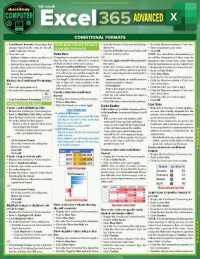 Microsoft Excel 365 Advanced : A Quickstudy Laminated Reference Guide （First Edition, New）
