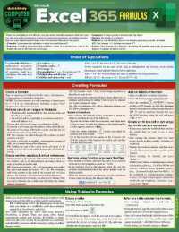 Microsoft Excel 365 Formulas : A Quickstudy Laminated Reference Guide （First Edition, New）