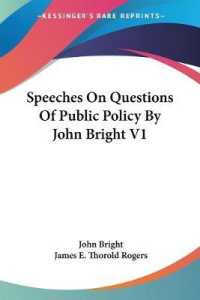 Speeches on Questions of Public Policy by John Bright V1