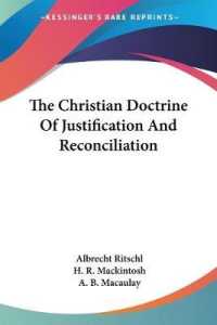 The Christian Doctrine of Justification and Reconciliation