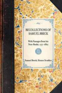 Recollections of Samuel Breck (Travel in America)