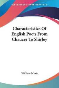 Characteristics of English Poets from Chaucer to Shirley
