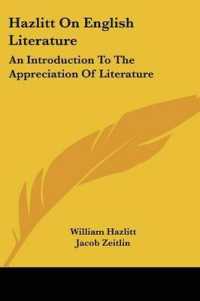 Hazlitt on English Literature : An Introduction to the Appreciation of Literature