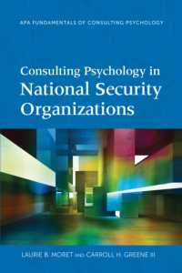 Consulting Psychology in National Security Organizations (Fundamentals of Consulting Psychology Series)