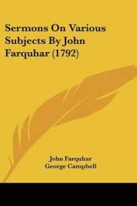 Sermons on Various Subjects by John Farquhar (1792)