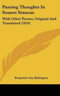 Passing Thoughts in Sonnet Stanzas : With Other Poems, Original and Translated (1854)