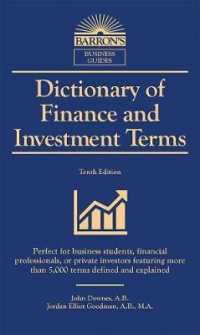 Dictionary of Finance and Investment Terms (Barron's Business Dictionaries) （10TH）