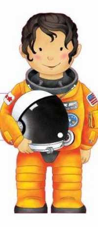Little People Shape Books : Astronaut: Girl (Little People Shape Books) （BRDBK）