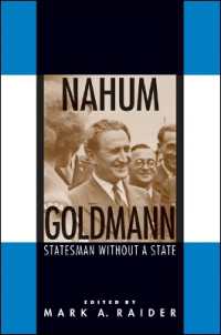 Nahum Goldmann : Statesman without a State (Suny series in Israeli Studies)