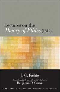 Lectures on the Theory of Ethics (1812) (Suny series in Contemporary Continental Philosophy)