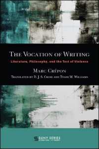 The Vocation of Writing : Literature, Philosophy, and the Test of Violence (Suny series, Literature . . . in Theory)