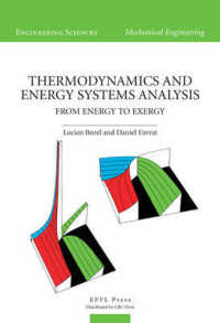 Thermodynamics and Energy Systems Analysis : From Energy to Exergy
