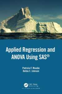 線形回帰とANOVAを理解する：統計分析・図解のためのSAS利用<br>Applied Regression and ANOVA Using SAS