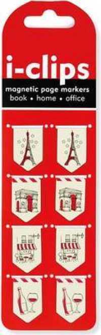 Paris I-clips Magnetic Page Markers : Set of 8 Magnetic Bookmarks