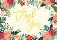 Floral Frame Thank You Notes （BOX GCR）