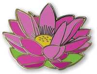 Lotus Flower Hard Enamel Pin : Cloisonne Pin