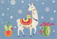 Festive Llama Small Holiday Cards （BOX GCR）