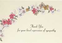 Sympathy Floral Thank You Notes （BOX NCR）