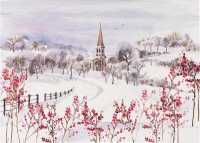 Country Church in Winter Holiday Cards （BOX GCR DL）