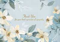 Sympathy Thank You Notes (White Jasmine) (14 Cards, 15 Self-Sealing Envelopes)