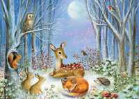 Peaceful Forest Friends Deluxe Boxed Holiday Cards (20 Cards, 21 Self-Sealing Envelopes)